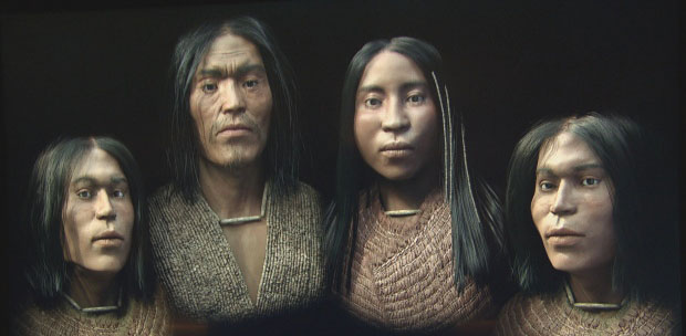 Forensic reconstruction of a shíshálh family (Image- CBC)